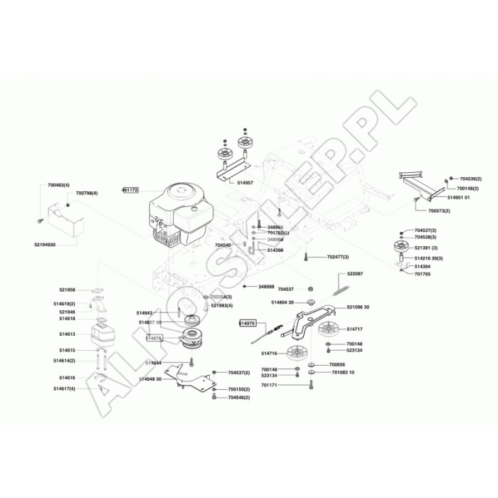 T 800 - podkładka śrub tłumika TEC nr 51461510