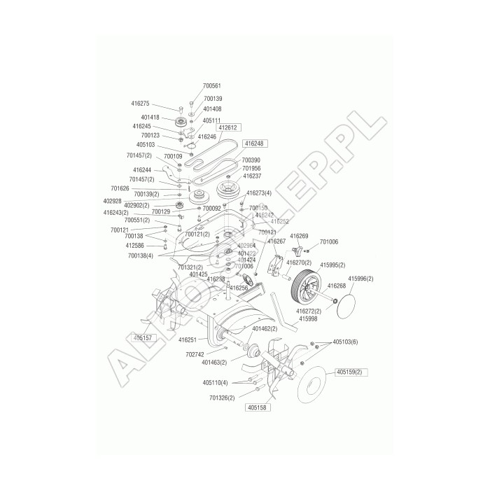 Komplet noży prawych MH 5001R B&S nr 417466 (405157)