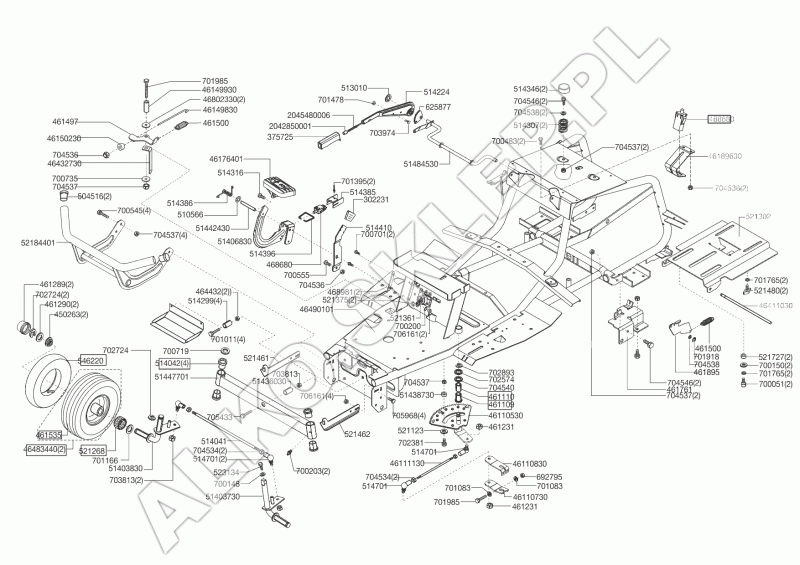 T 20-102 - CIĘGNO ZWOLNIENIA HAMULCA nr 46149830